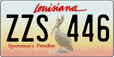 LA license plate ZZS446