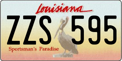 LA license plate ZZS595