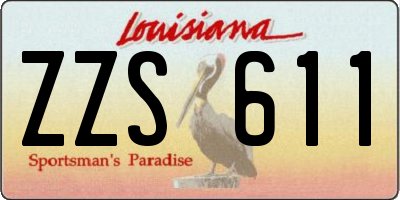 LA license plate ZZS611