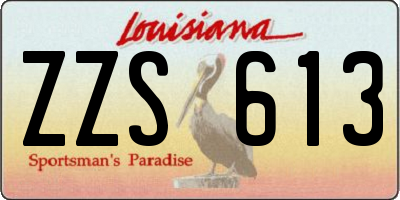 LA license plate ZZS613