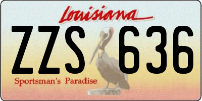 LA license plate ZZS636