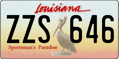 LA license plate ZZS646