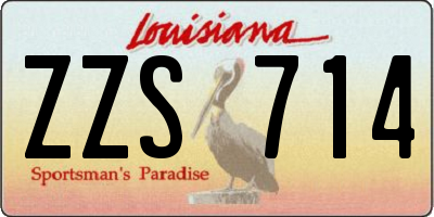 LA license plate ZZS714