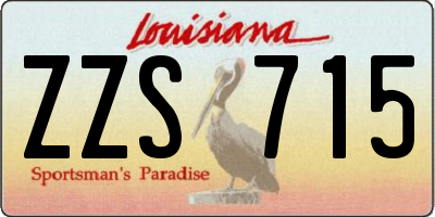 LA license plate ZZS715