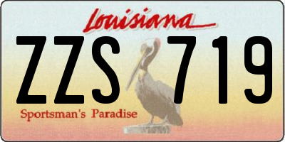 LA license plate ZZS719