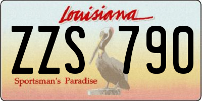 LA license plate ZZS790