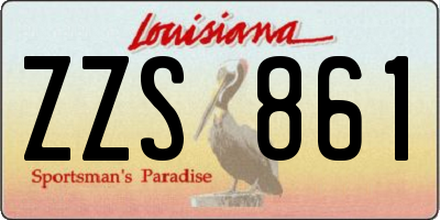 LA license plate ZZS861