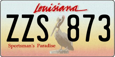 LA license plate ZZS873