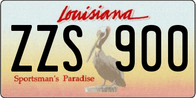 LA license plate ZZS900