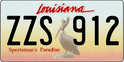 LA license plate ZZS912