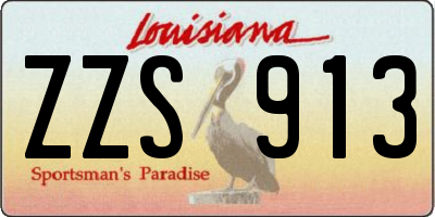 LA license plate ZZS913