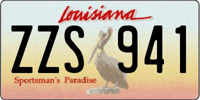 LA license plate ZZS941