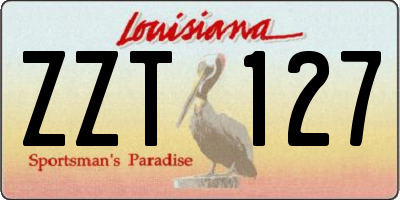 LA license plate ZZT127