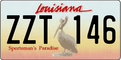 LA license plate ZZT146