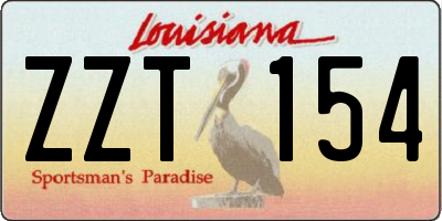 LA license plate ZZT154