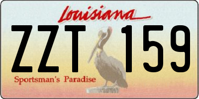 LA license plate ZZT159