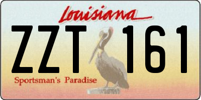 LA license plate ZZT161