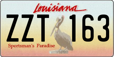 LA license plate ZZT163