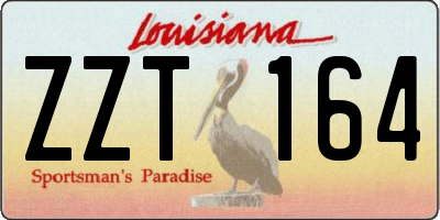 LA license plate ZZT164