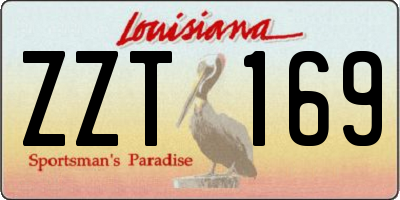 LA license plate ZZT169