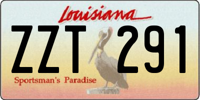 LA license plate ZZT291