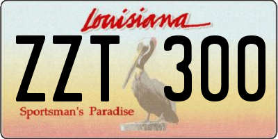 LA license plate ZZT300