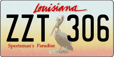 LA license plate ZZT306