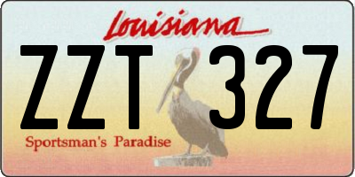 LA license plate ZZT327