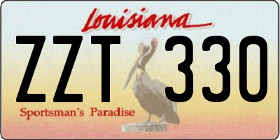 LA license plate ZZT330