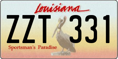 LA license plate ZZT331