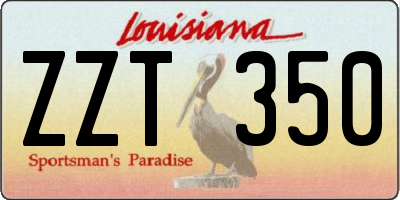 LA license plate ZZT350