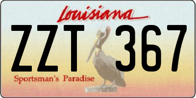 LA license plate ZZT367