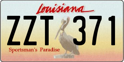 LA license plate ZZT371