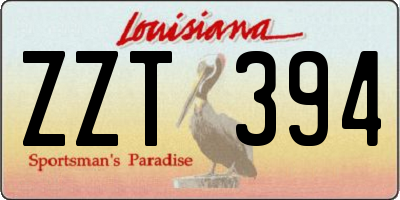 LA license plate ZZT394