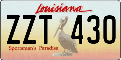 LA license plate ZZT430