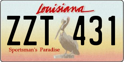 LA license plate ZZT431