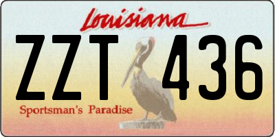 LA license plate ZZT436