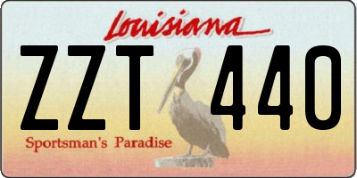 LA license plate ZZT440