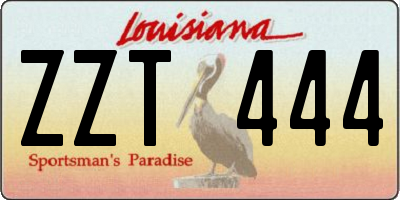 LA license plate ZZT444