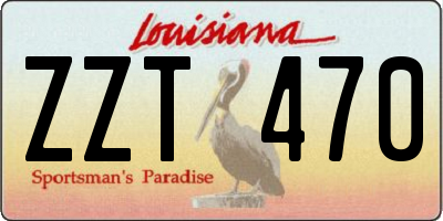LA license plate ZZT470