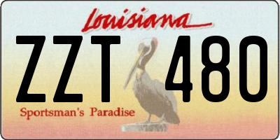 LA license plate ZZT480