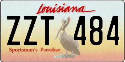 LA license plate ZZT484