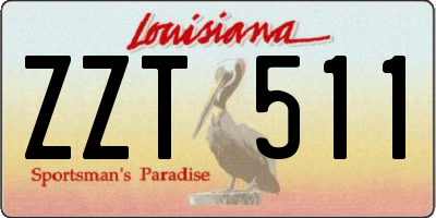 LA license plate ZZT511