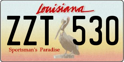 LA license plate ZZT530