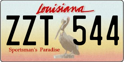 LA license plate ZZT544