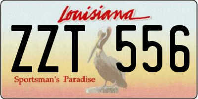 LA license plate ZZT556