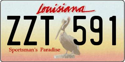 LA license plate ZZT591