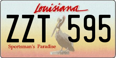 LA license plate ZZT595