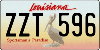 LA license plate ZZT596