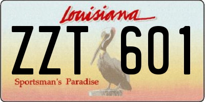 LA license plate ZZT601